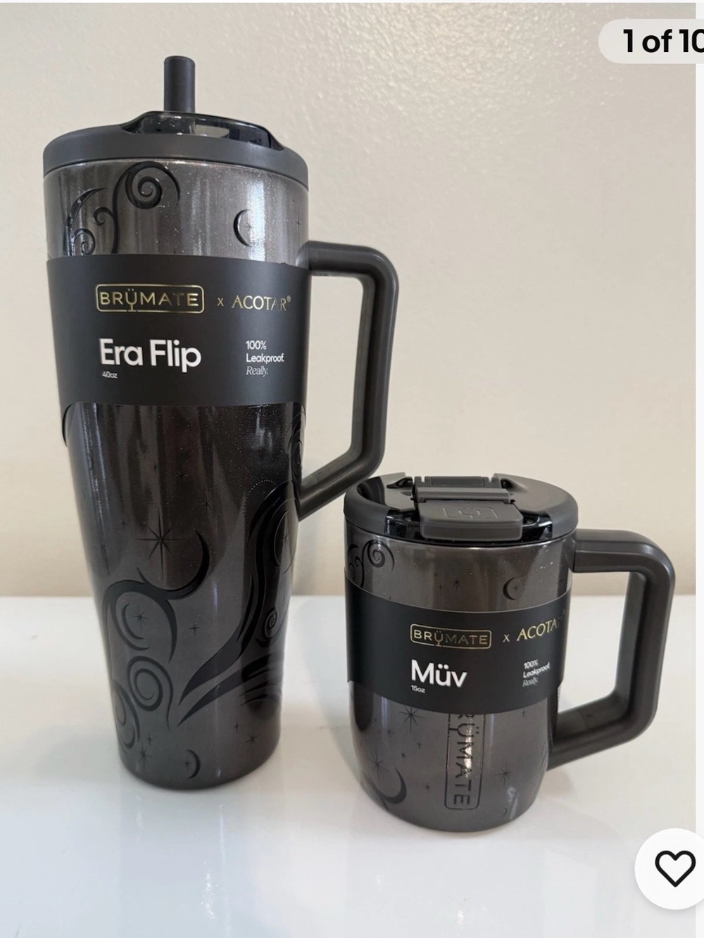 BrüMate x Acotar Era Flip & Müv Tumbler Set - Metallic Smoke